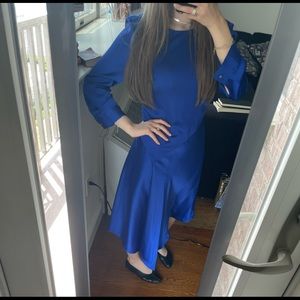 Gorgeous blue silk banana republic dress